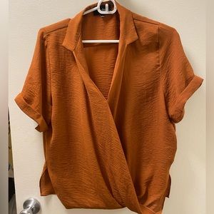 Burnt orange blouse